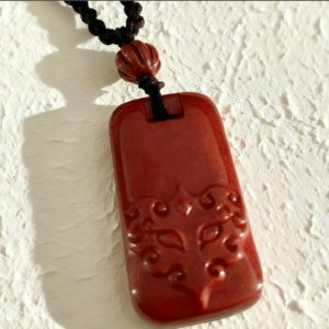 D112 Pendant Necklace: Cinnabar Auspicious Beast