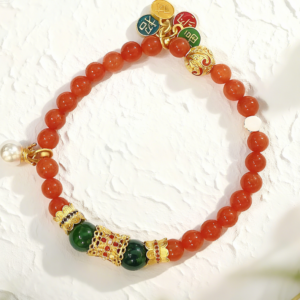 D55 Bead Bracelet: Popular Peach Blossom