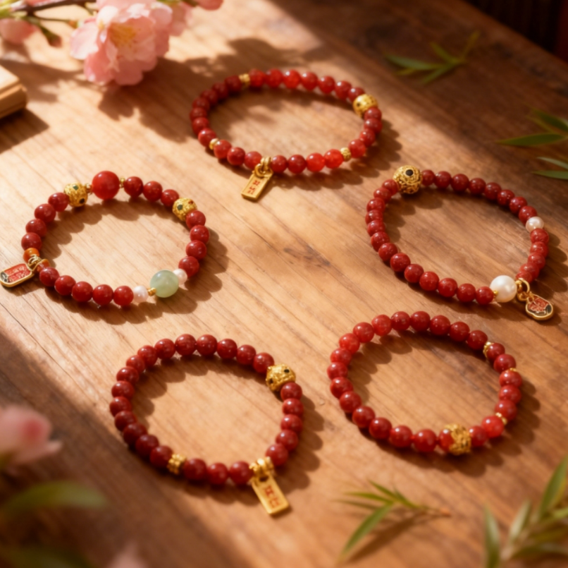 D233 Scarlet Harmony Bead Bracelet(Random style)