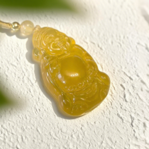 D118 Pendant Necklace: Yellow Abundance Icon