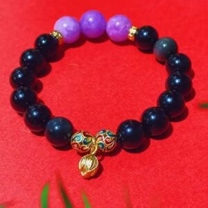 D257 Obsidian Night Purple Glow Bracelet